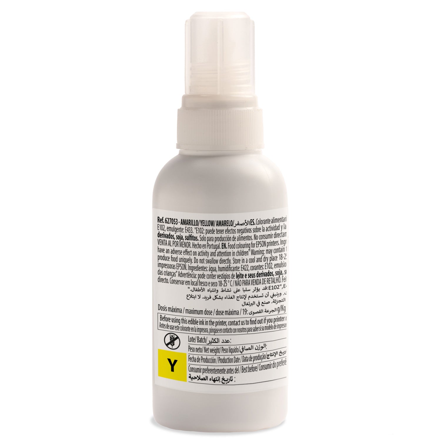 BOTE TINTA AMARILLO COMPATIBLE EPSON EKOTANK 100CC