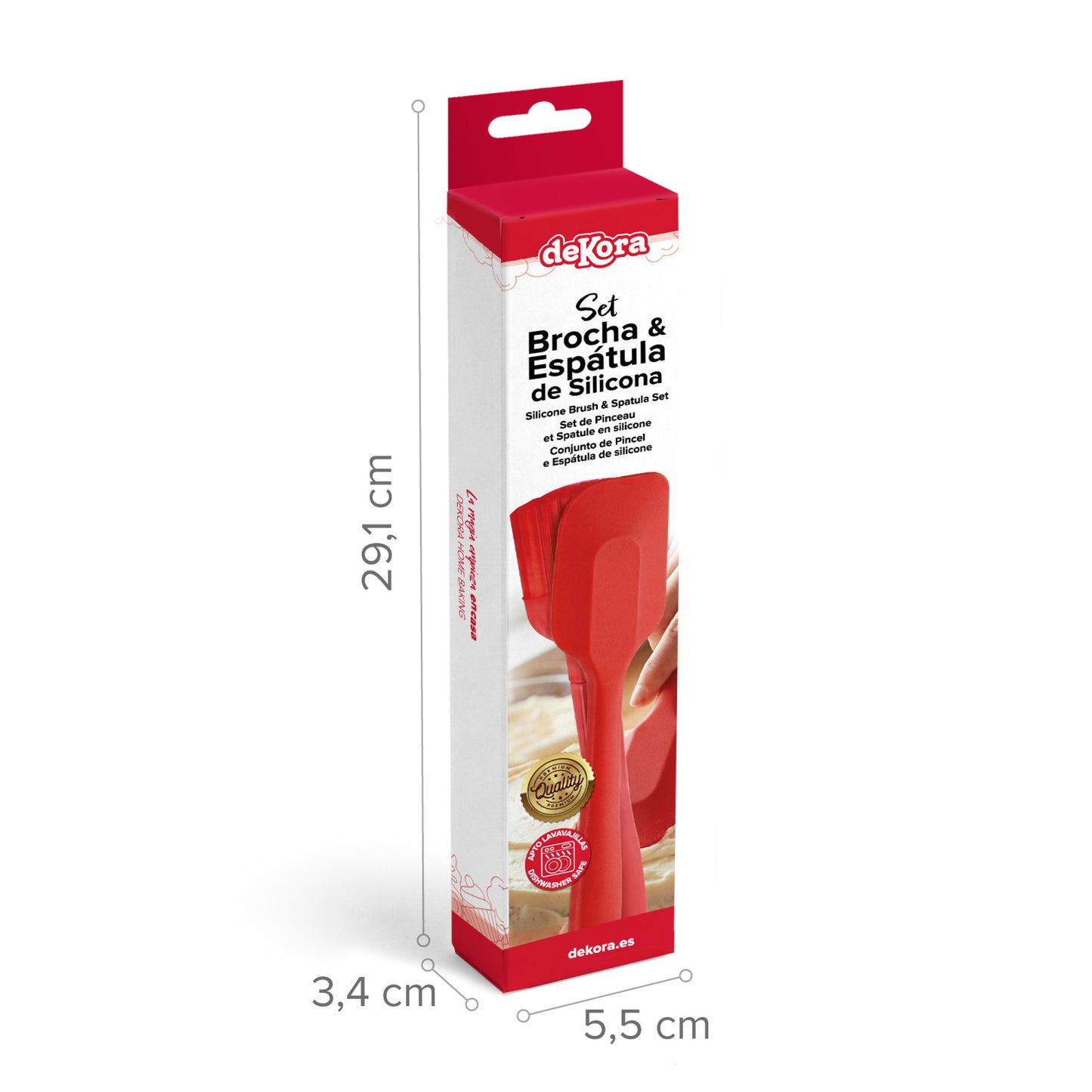 SET PINCEAU + SPATULE EN SILICONE DEKORA HOME BAKING