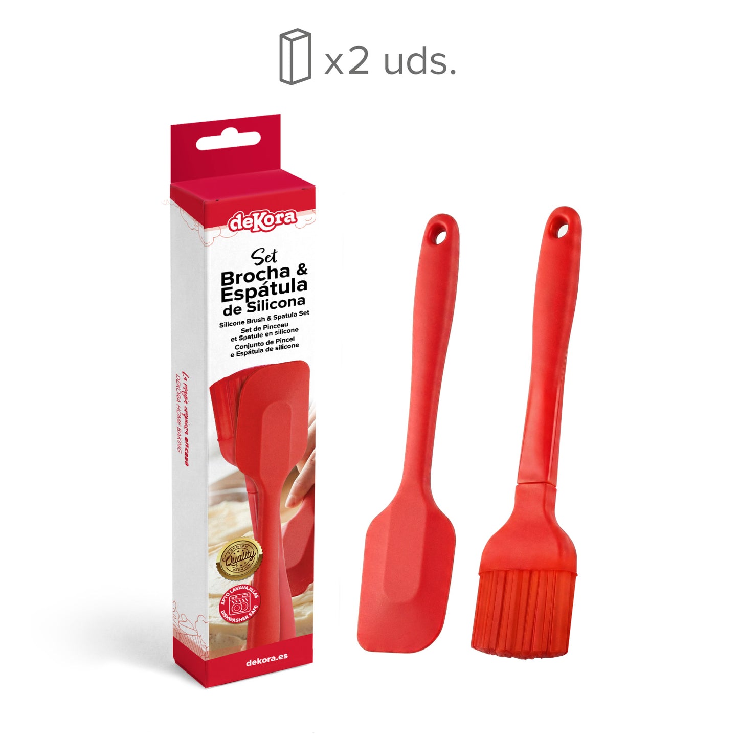 SET PINCEAU + SPATULE EN SILICONE DEKORA HOME BAKING