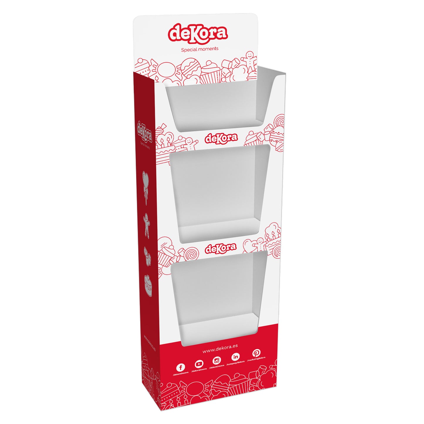 ESPOSITORE IN CARTONE 3 VASSOI 560 x360 x1480CM