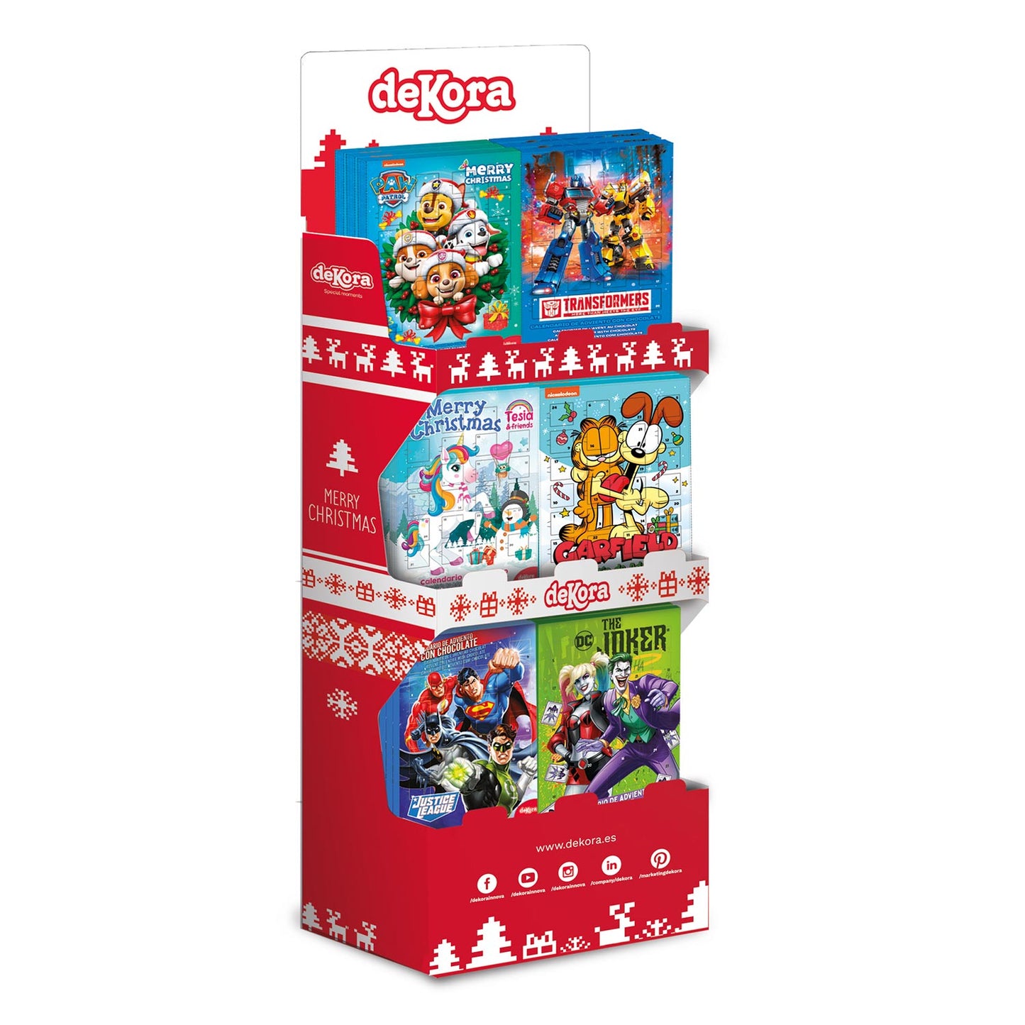 STAND CARTON 3 TRAYS FOR ADVENT CALENDARS 560X360X1480CM