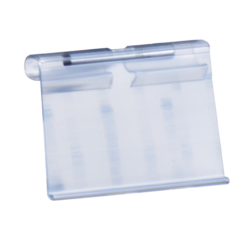 12 PORTA-PRECIOS PLÁSTICO PARA GANCHOS 40X65 MM