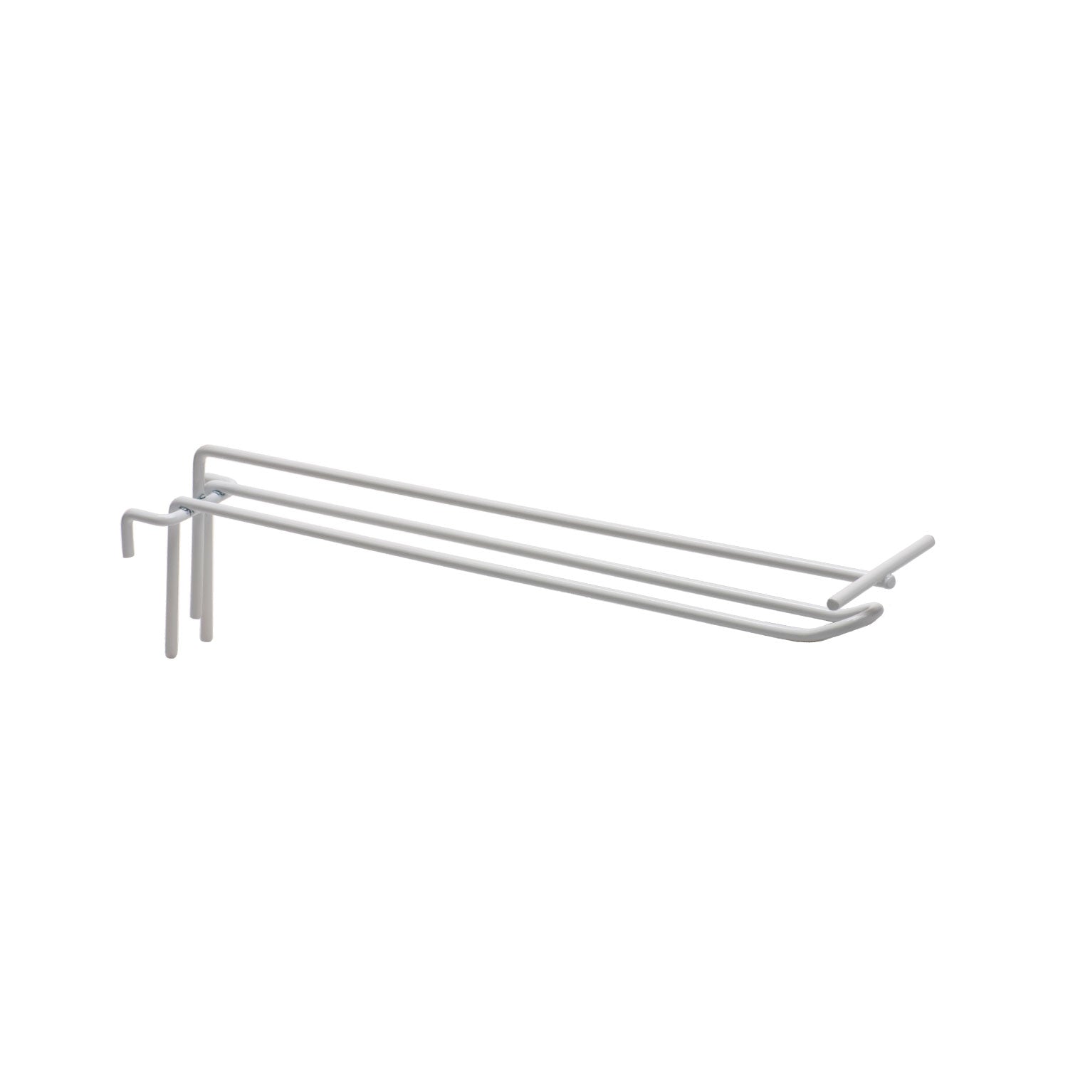 GANCHOS PORTA PRECIO METAL BLANCO DE EXPOSITOR REJILLA 30CM