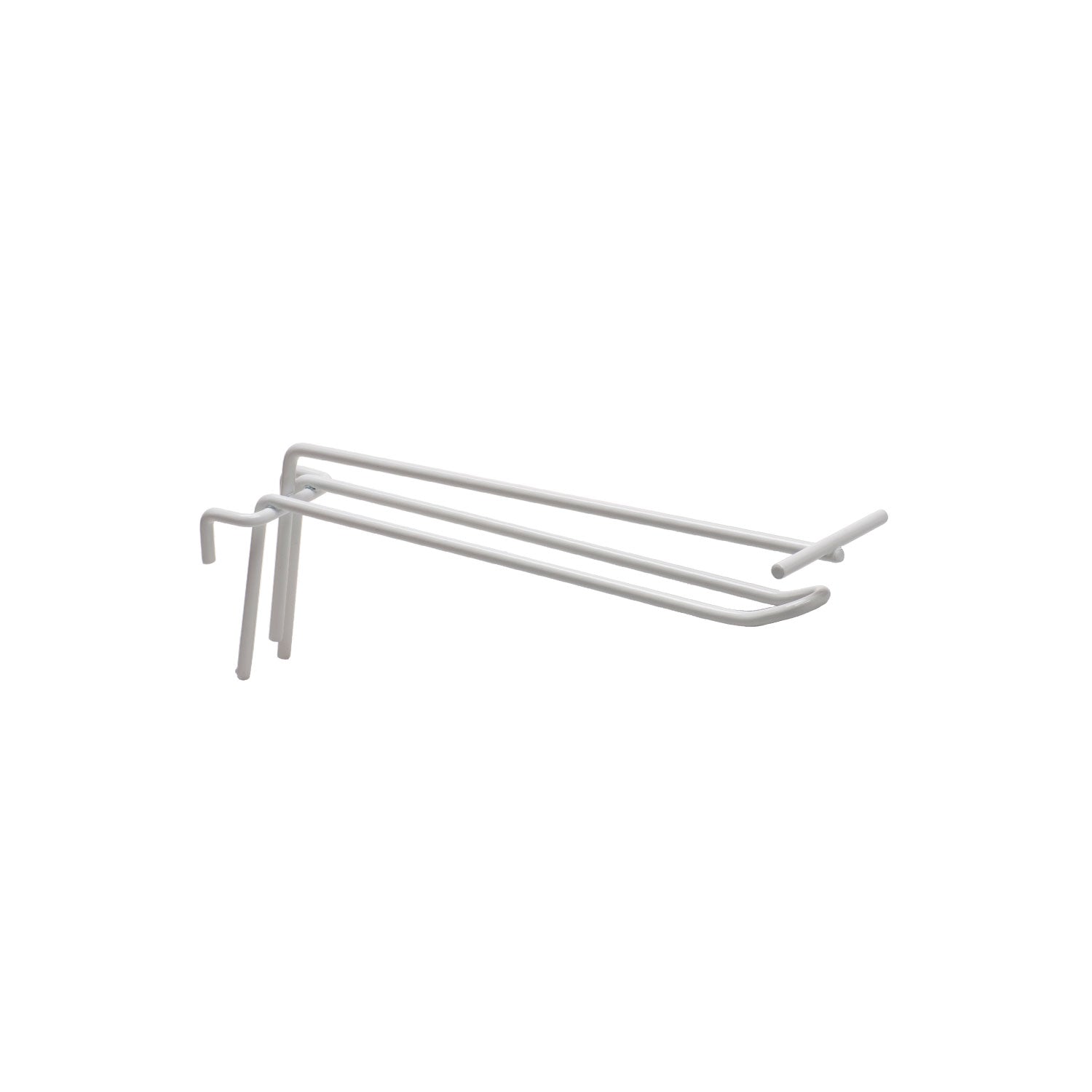 GANCHOS PORTA PRECIO METAL BLANCO DE EXPOSITOR REJILLA 20CM