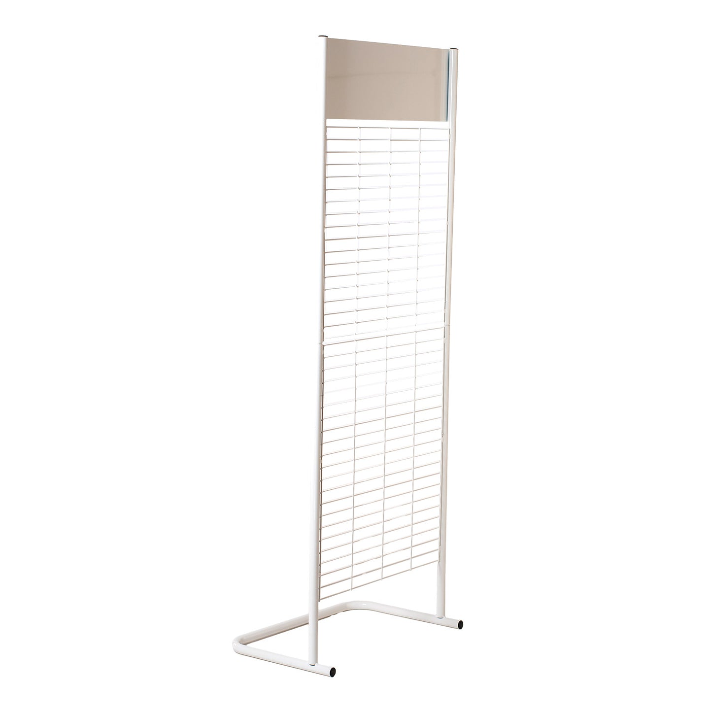 PRÉSENTOIR DE SOL EN GRILLE MÉTALLIQUE 580X350X1650MM