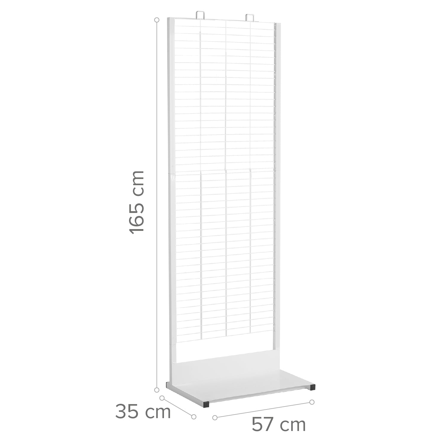 EXPOSITOR METALICO REJILLA SUELO PARED 570X350X1650 MM