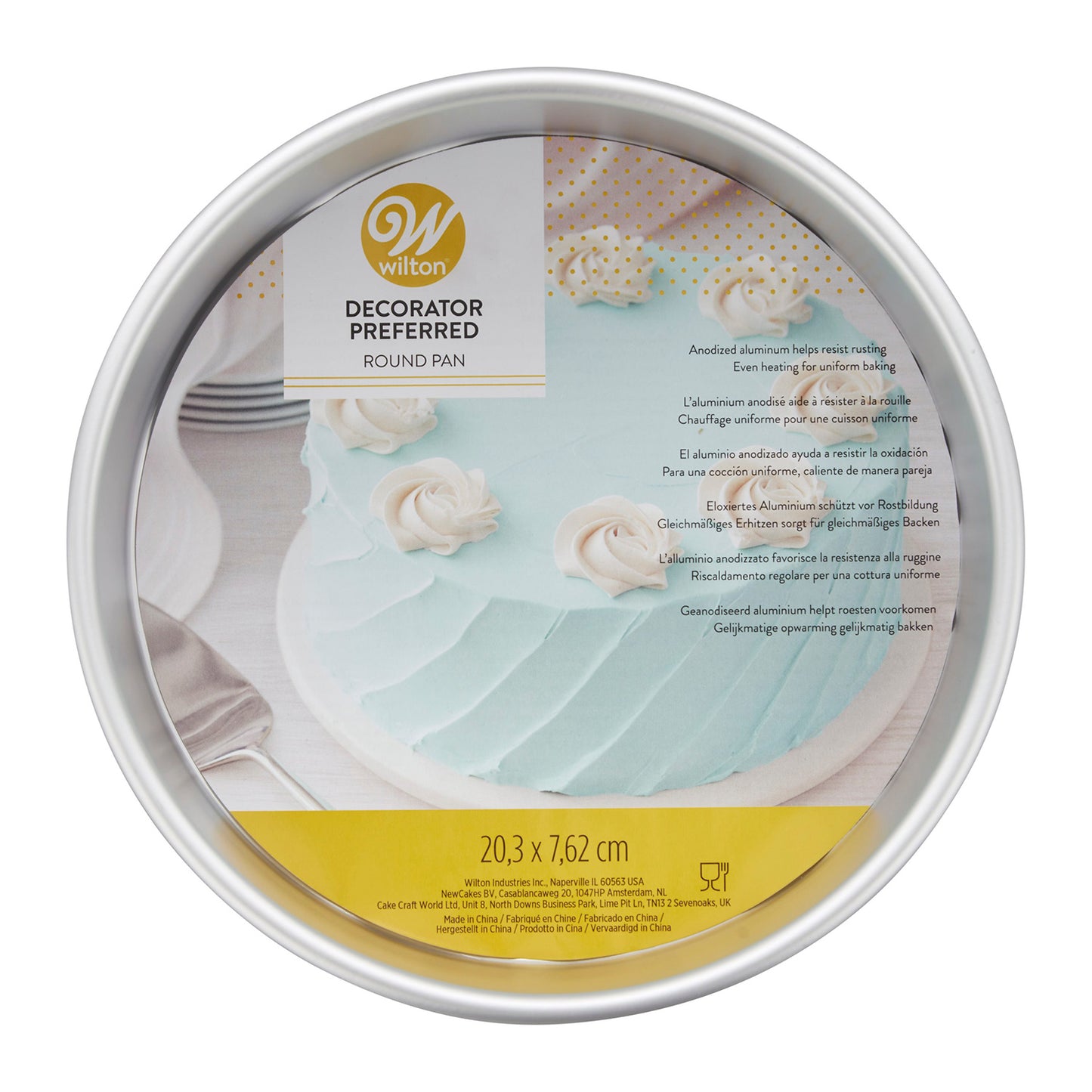 WILTON MOLDE DECORATOR PREFERRED REDONDO  Ø 20 X 7,5 CM.