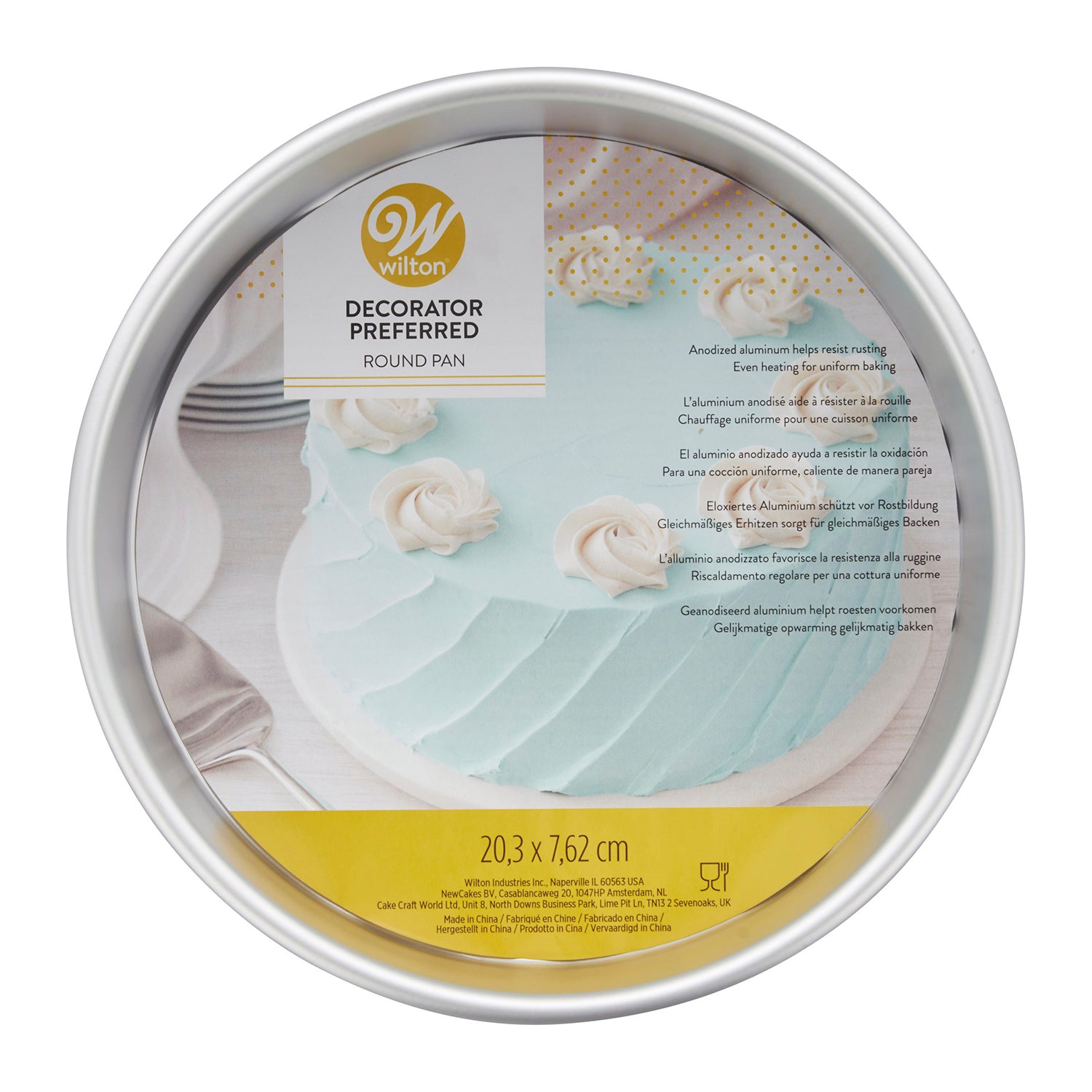 WILTON MOLDE DECORATOR PREFERRED REDONDO  Ø 20 X 7,5 CM.