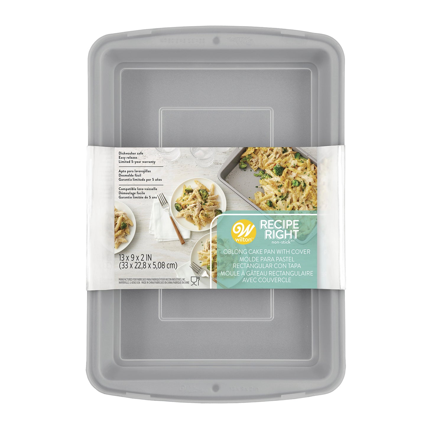 WILTON RECIPE RIGHT MOLDE RECTANGULAR C/ TAPA 32,5X22,5X5CM