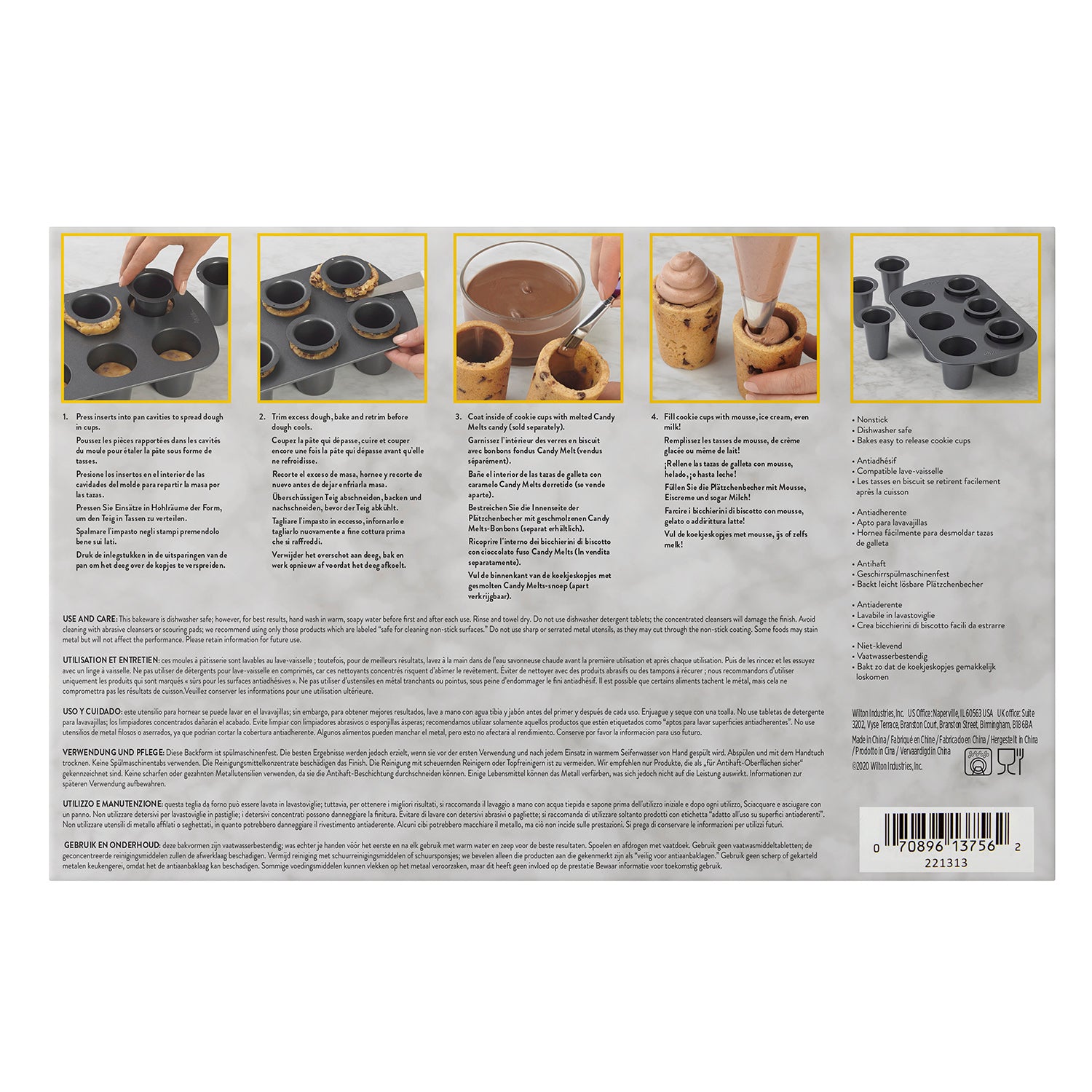 WILTON WILTON STAMPO 6 TAZZE DI BISCOTTI  23.6X6.7X15CM