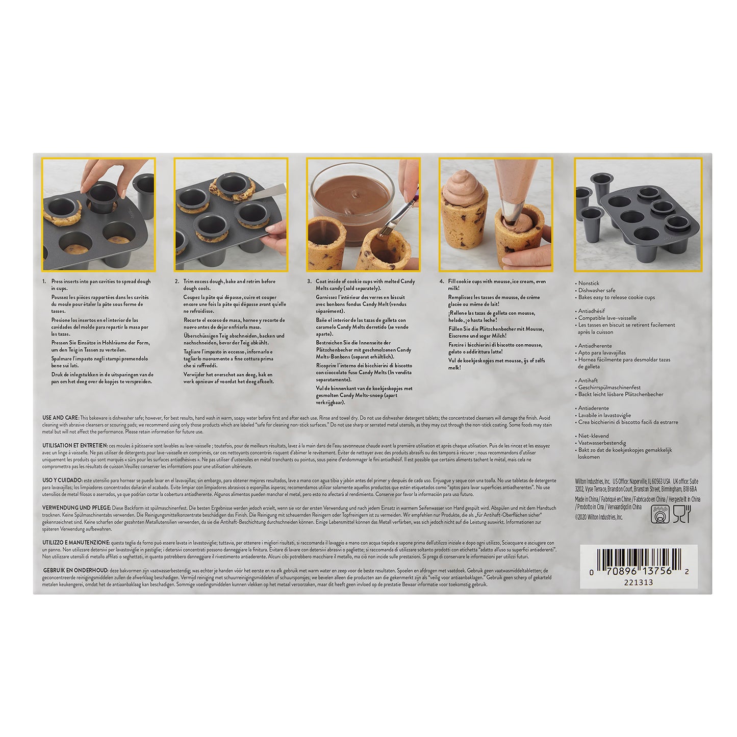 WILTON MOLDE TIPO VASITO O CHUPITO DE GALLETA