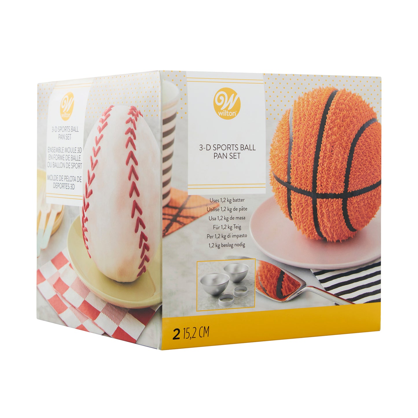 WILTON SET MOULES BALLONS FOOTBALL Ø 15CM 4 UD