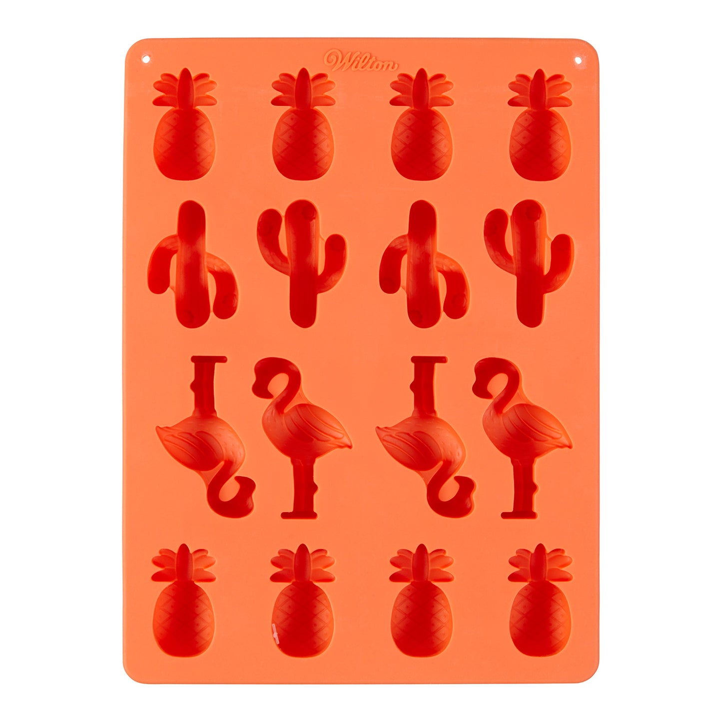 WILTON MOLDE DE SILICONE PARA DOCES DE ABACAXI, CACTO E FLAM