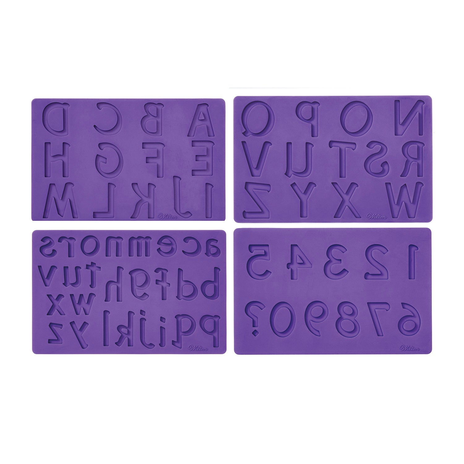 WILTON MOLDE LETRAS/NUMEROS, 4 UD