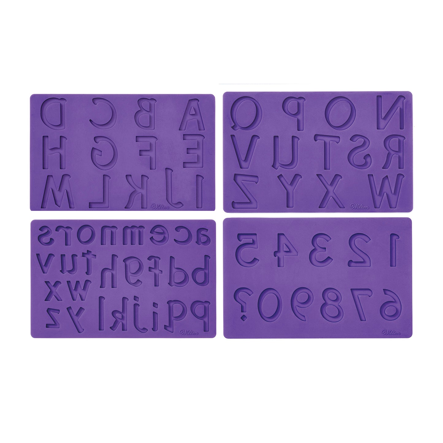 WILTON MOLDE LETRAS/NUMEROS, 4 UD