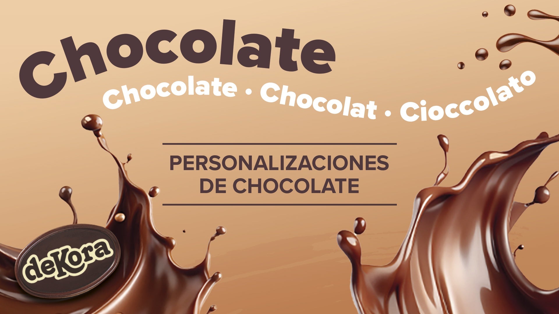 Personalize and decorate your recipes with our chocolate customizations 🍫